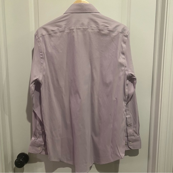 Bonobos Weekday Warrior Dress Shirt‎ Lavender Micro Houndstooth Men’s Size 16/34 - Picture 3 of 8